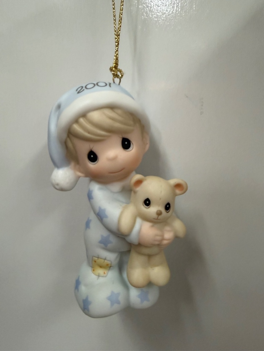 Precious Moments- Boy with Teddy Ornament- EJ497
